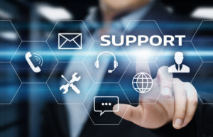 Technical Support Center Customer Service Internet Business Technology Concept.